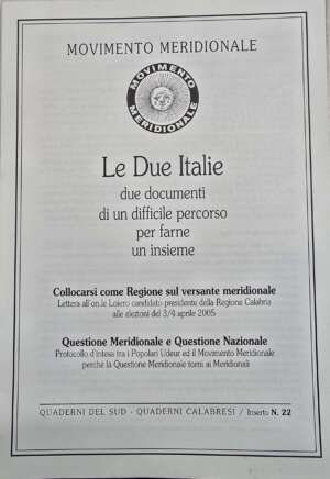 Copertina di Quaderni del Sud e Quaderni Calabresi inserti nr 22